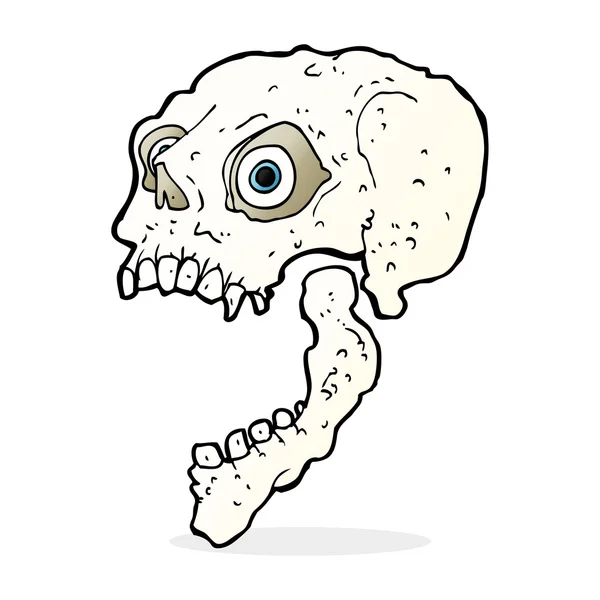 Desene animate înfricoșător craniu — Vector de stoc