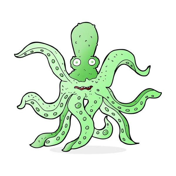 Cartoon giant octopus — Stock Vector