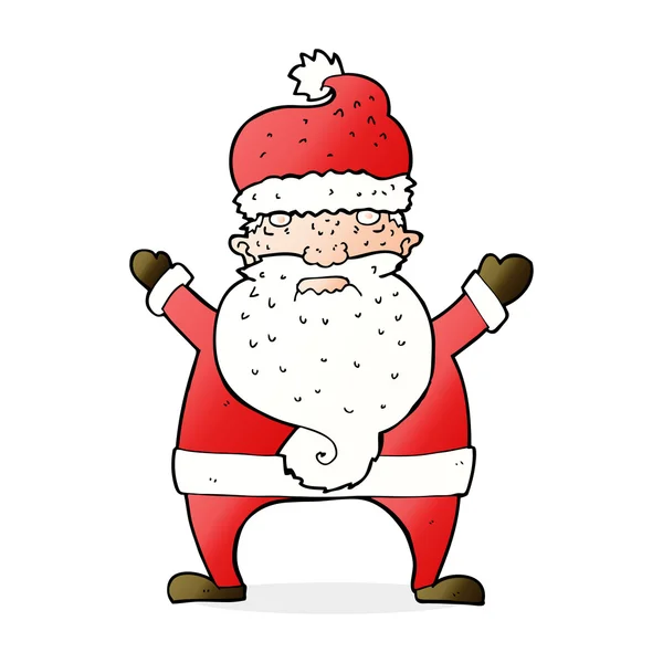 Cartoon ugly santa claus — Stock Vector