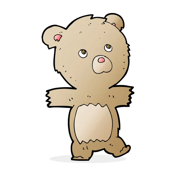 Cartoon schattig teddybeer — Stockvector