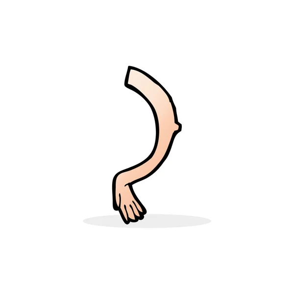 Illustrazione cartone animato del braccio — Vettoriale Stock