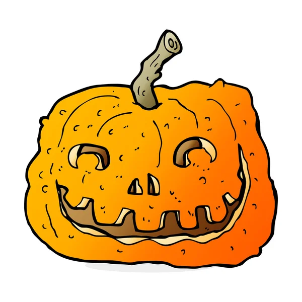 Ilustración de dibujos animados de calabaza — Vector de stock