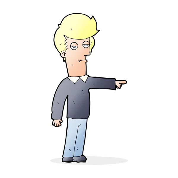 Cartoon aanwijsapparaat man — Stockvector