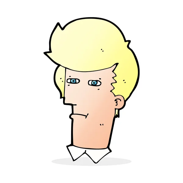 Cartoon man vernauwing ogen — Stockvector