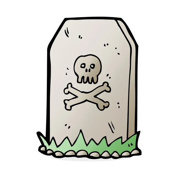 Cartoon spooky grave — Stock Vector