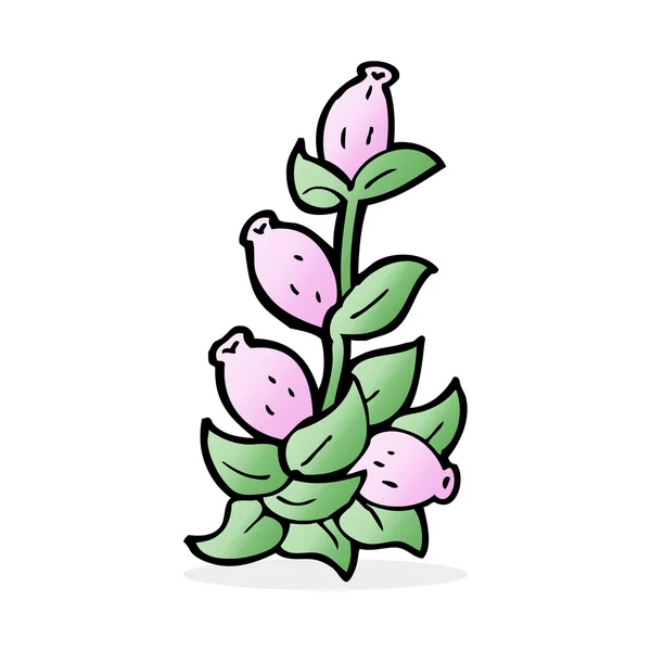 Cartoon illustration of flowers — Stock Vector