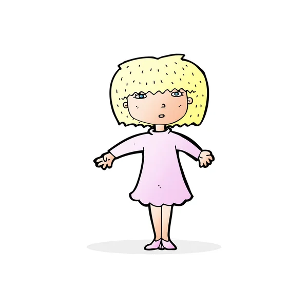 Cartoon verrast vrouw — Stockvector