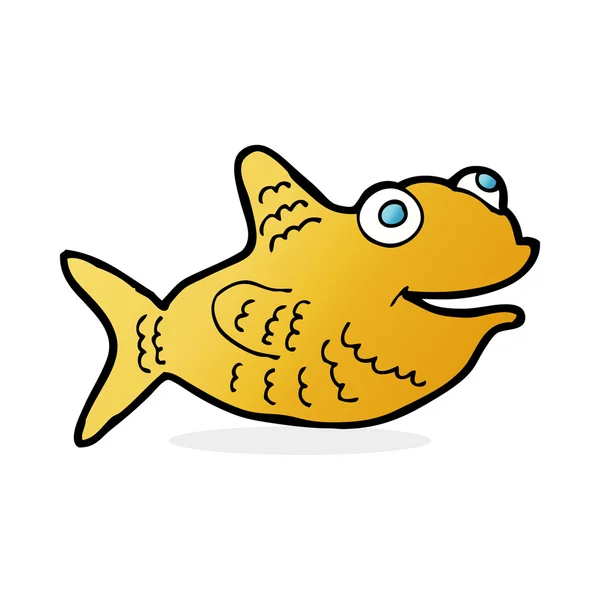 Dessin animé poisson heureux — Image vectorielle