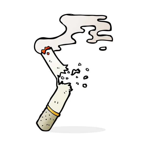 Rajzfilm törött cigaretta — Stock Vector