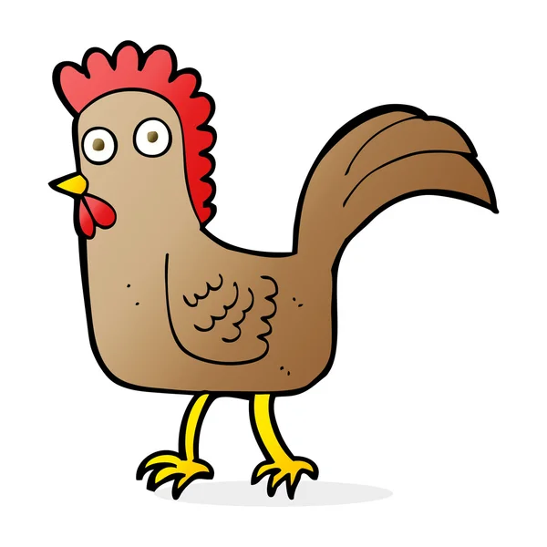 Illustrazione del cartone animato di pollo — Vettoriale Stock