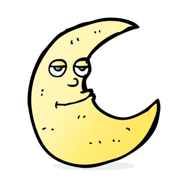 mutlu karikatür moon