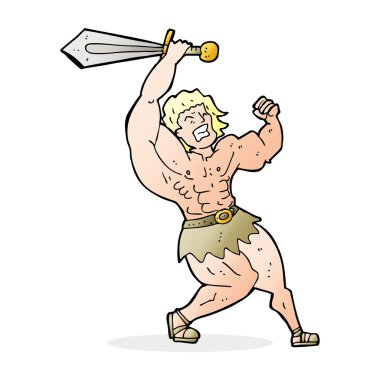 karikatür barbar kahraman