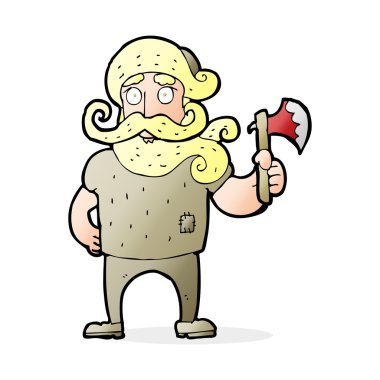 Baltalı bir oduncu.