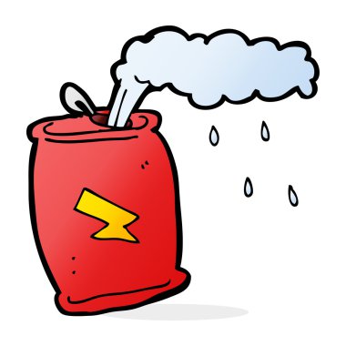 karikatür gazoz kutusu.