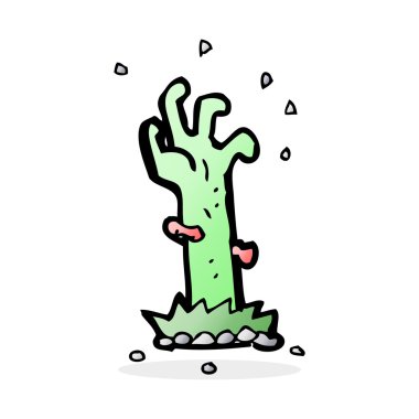 Zombi çizgi filmi mezarından kalkıyor.