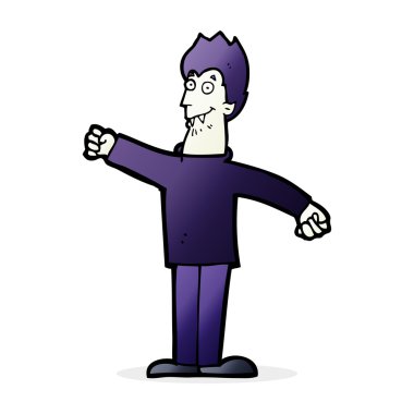 karikatür mutlu vampir