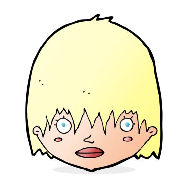 karikatür bakan kadın