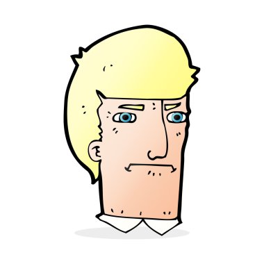 Çizgi filmci gözlerini kısıyor.