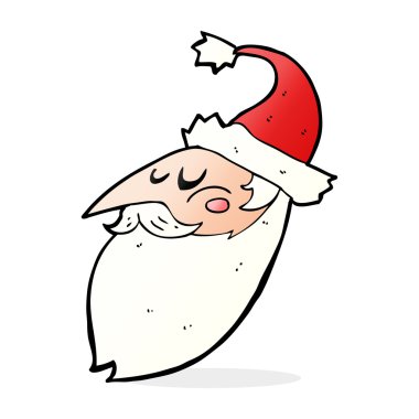 Santa face karikatür