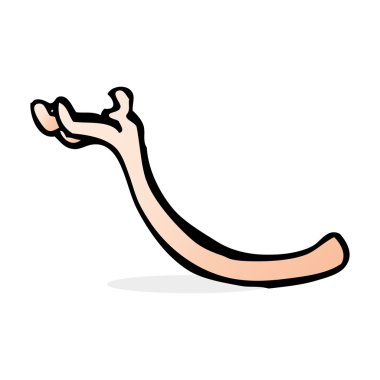 karikatür kolunu tutan