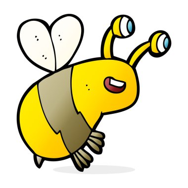 karikatür mutlu arı