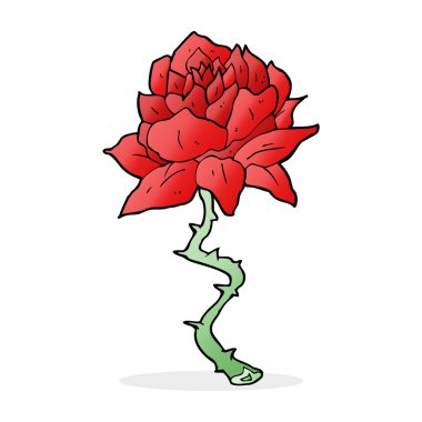 karikatür dövme gül