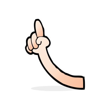 karikatür işaret eden kol