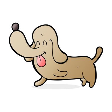 Çizgi film mutlu köpek.