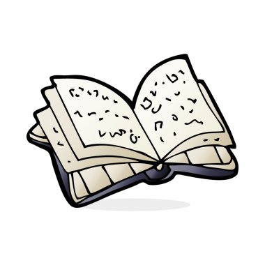 karikatür açık kitap