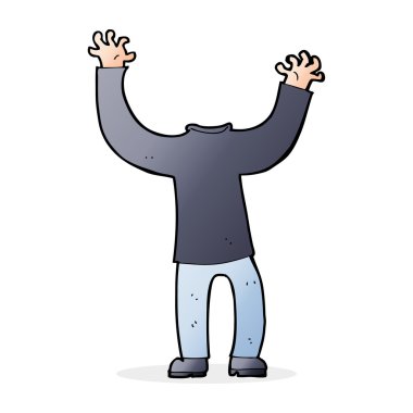 karikatür başsız vücut