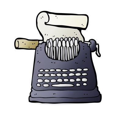 Daktilo karikatür çizimi