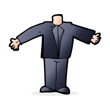 Takım elbiseli karikatür gövdesi (karikatürleri karıştır ve eşleştir veya kendi fotoğraflarını ekle)