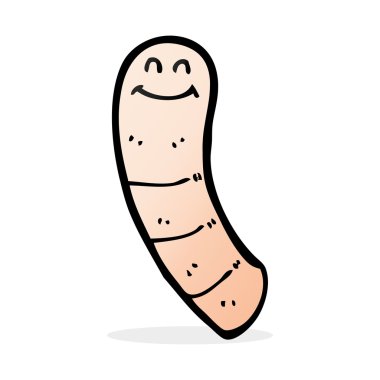 solucan karikatür çizimi