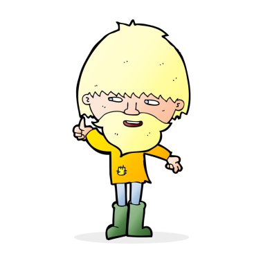 karikatür hippi erkek wellington çizme