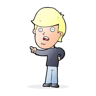 karikatür şok adam işaret ediyor