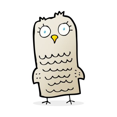 baykuş karikatür çizimi