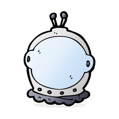 karikatür astronot kask