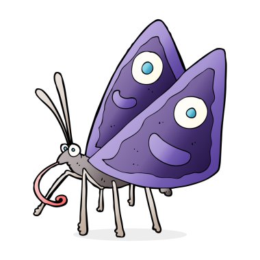 komik karikatür kelebek