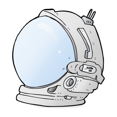 karikatür astronot kask