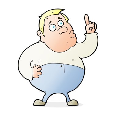 Çizgi filmci soru soruyor.