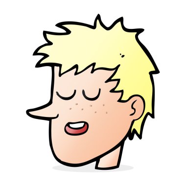 çizgi film mutlu çocuk yüzü