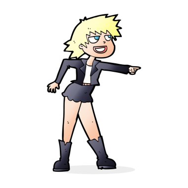 çizgi film kadın işaret