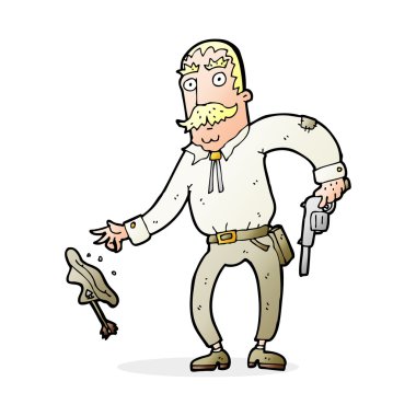 Vahşi batı kovboyu çizgi filmi.