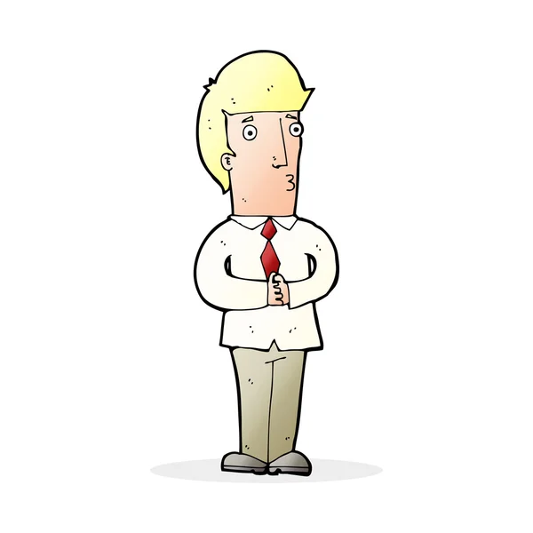 Karikatur nervöser Mann — Stockvektor