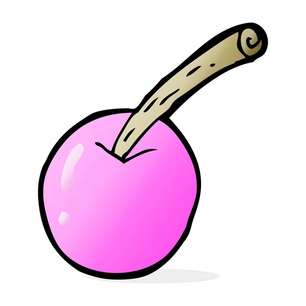 Cartoon roze cherry symbolcartoon kersen — Stockvector