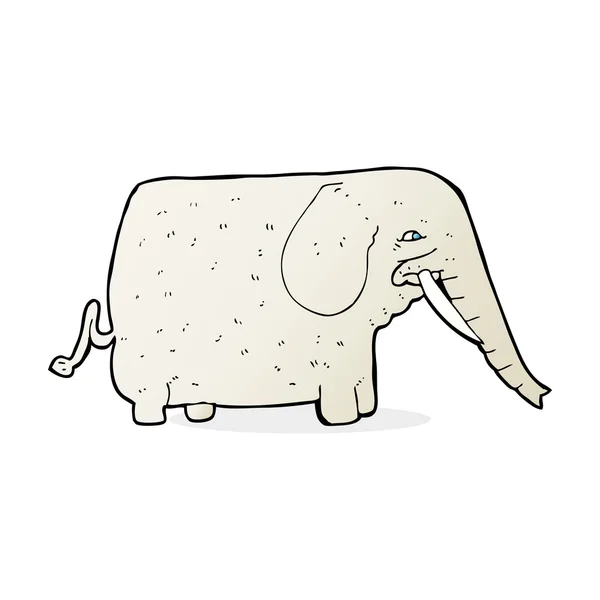 Dessin animé grand éléphant — Image vectorielle