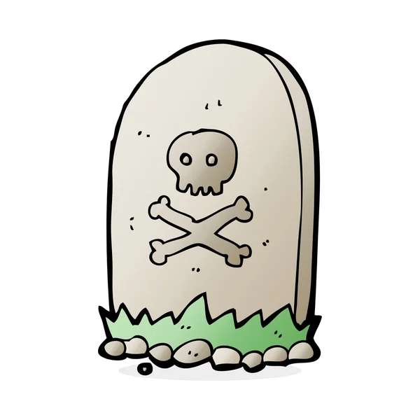 墓の漫画イラスト — ストックベクタ