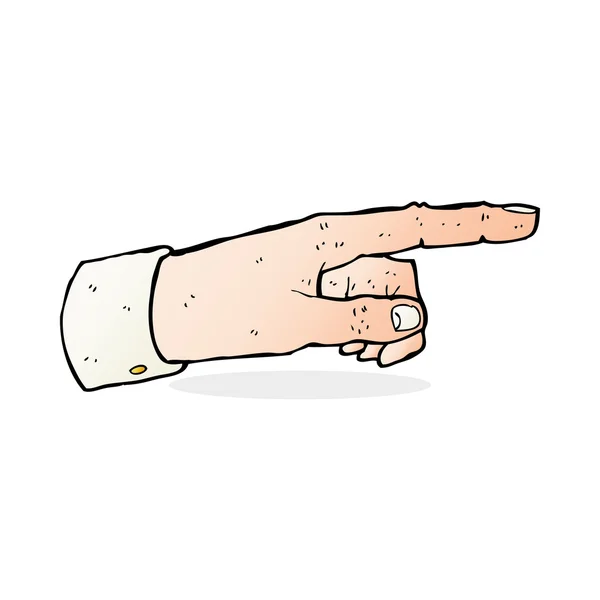 Caricature pointant la main — Image vectorielle