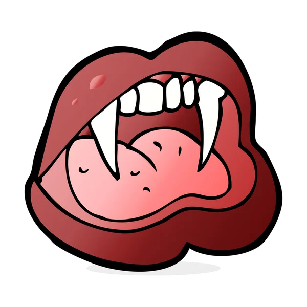 Dibujos animados labios de vampiro — Vector de stock