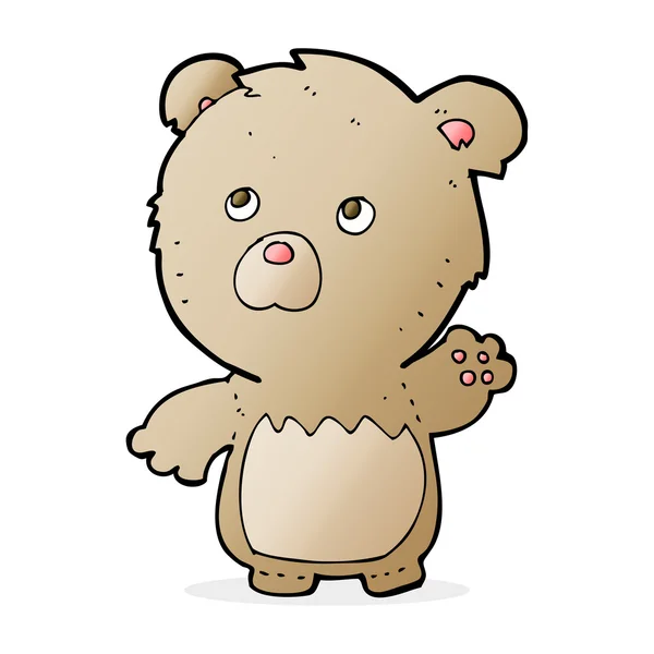 Urso de pelúcia dos desenhos animados — Vetor de Stock